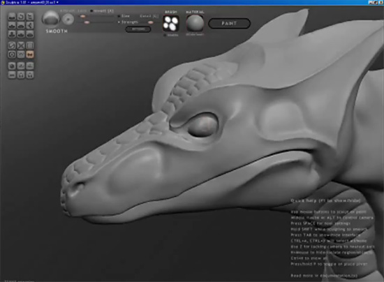 【3DCG】 スカルプトツール『Sculptris』でドラゴンを作っていくムービー
