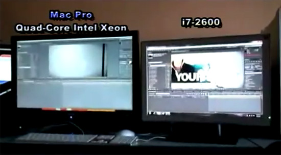 断然早かった！AfterEffectsのレンダリング　INTEL CPU『Core i7-2600』vs『Xeon Mac』
