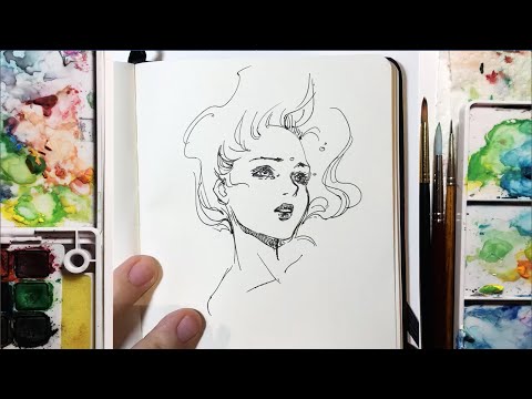 &quot;Drowning&quot; - 5 minute Speed Pen Sketch Timelapse
