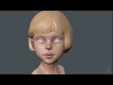 Zbrush Polypaint - Blonde Kid Girl 02