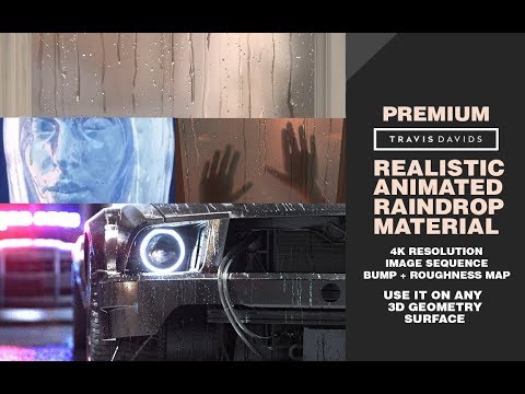 NEW PRODUCT - Realistic Animated Raindrop Material (PROMO VIDEO)