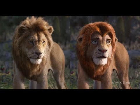 超実写版 ライオン キング Aiを使ってリアル過ぎるcgキャラをアニメ版にしてみた動画 Cgトラッキング