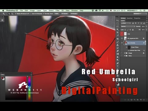 Red Umbrella [Digital Painting]