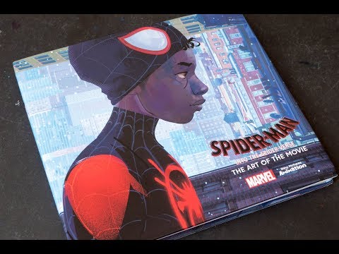 (book flip) Spider-Man: Into the Spider-Verse artbook