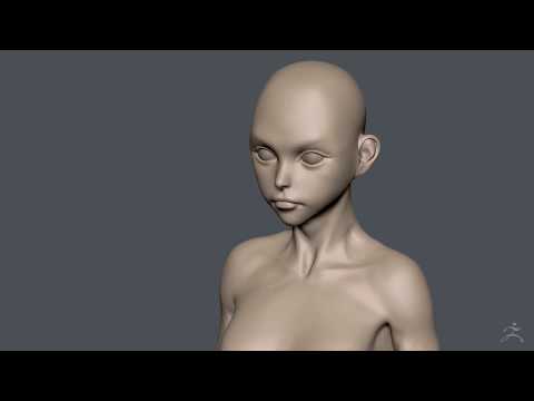 Zbrush Sculpting - SuperGirl WIP02 [ Hair + Body ]