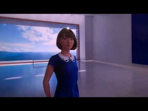 CEATEC JAPAN 2016 シャープブース CG美少女「Saya」動画デモ