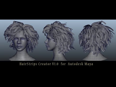 Games - HairStrips Creator Tool V1.0 for Maya