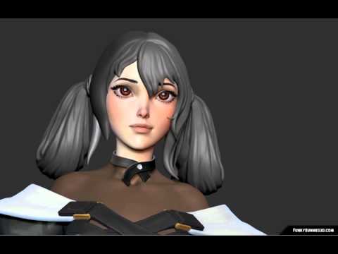 GuiltyGear - Dizzy - 3d Hair sculpting