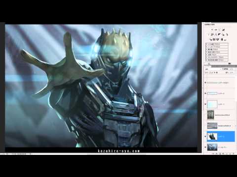 Sci-fi creature Speed Painting - Kazuhiro Oya