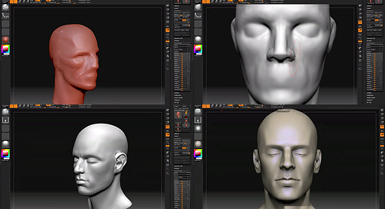 チュートリアル動画 Zbrushで男性の頭部をスカルプト Cgトラッキング