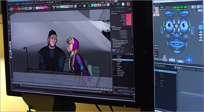 ディズニー映画 アナと雪の女王 Cgの制作風景動画が公開される Cgトラッキング