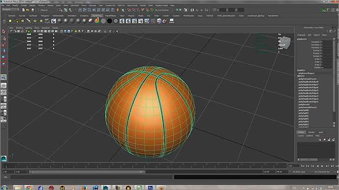 そういえばどうやって作るの 数分 十数分で作るバスケットボール テニスボール サッカーボールをmayaでのモデリング方法 Cgトラッキング