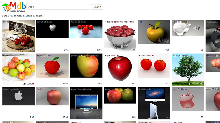 これは便利 数多くの大手3dモデルダウンロードサイトからモデルを一括検索出来るサイト 3dmdb 3dmodel Database Cgトラッキング