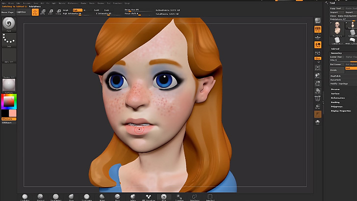 Zbrushcore買ったらやってみよう Zbrushcoreを使ったキャラクター作成等のチュートリアル動画集 Cgトラッキング