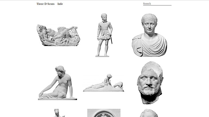 約100点 石膏の3dスキャンモデルを無料配布しいている Three D Scans 著作権の制限無しとの事 Cgトラッキング