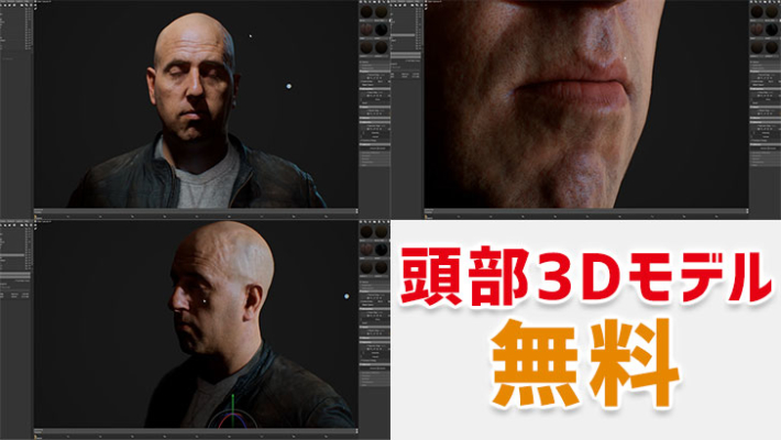 FREE 3D HEAD MODEL。高品質な頭部CGデータとテクスチャーがダウンロード出来るぞー！ | CGトラッキング